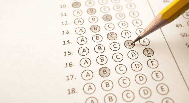 istock Answer sheet and pencil for education concept 673542856