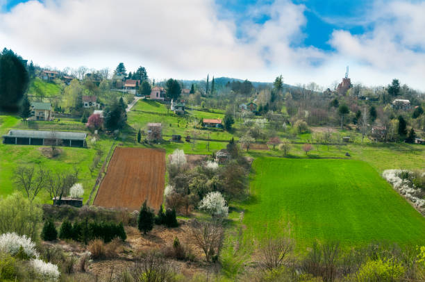 Serbian village on Fruska gora mountain. Serbia