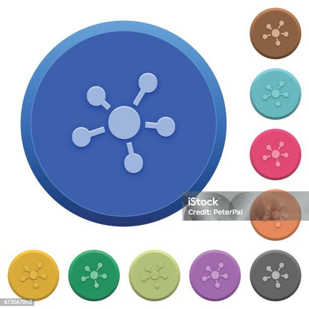 First Connect Buttons Embossed Connect Buttons Stock Illustration - Download Image Now ...