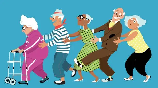 Vector illustration of Dancing conga