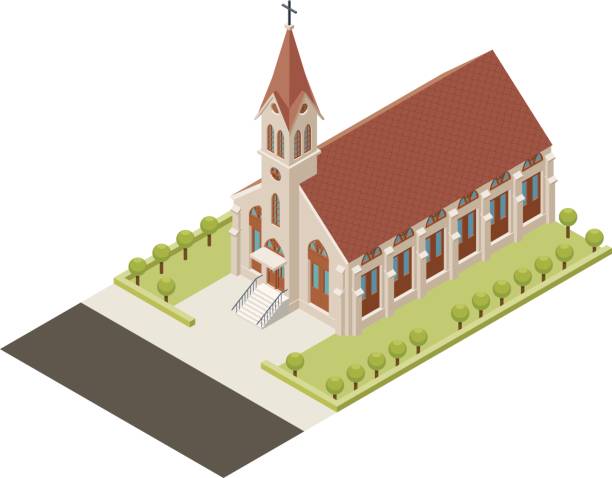 ilustrações, clipart, desenhos animados e ícones de igreja - church steeple vector christianity
