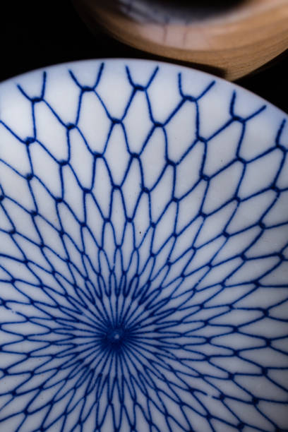 istock Asian ceramics tea cups - Green japanese tea cups 673588570