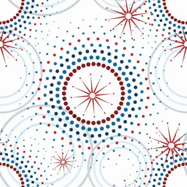 Vector illustration of Geometric pattern of circles seamless