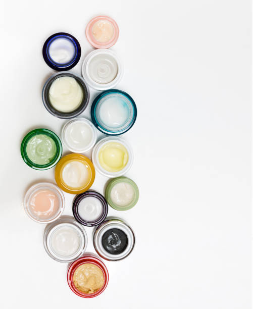Set of different cosmetics cream