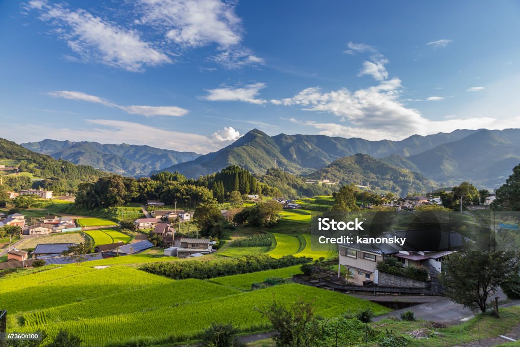 Agriculture village in Takachiho, Miyazaki, Kyushu. Agriculture village in Takachiho, Miyazaki, Kyushu Japan Stock Photo