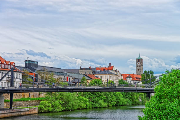 istock Bridge over Regnitz River in Little Venice Bamberg 673608130