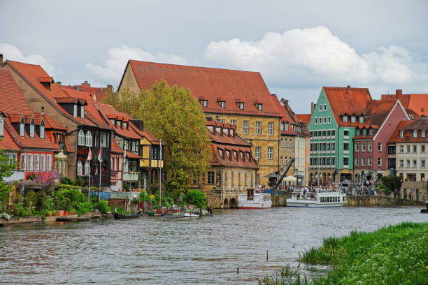 istock Fishermen houses over Regnitz River in Little Venice Bamberg 673608196