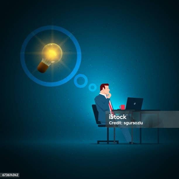 Business Concept Illustration Stock Illustration - Download Image Now - Adult, Adults Only, Analyzing