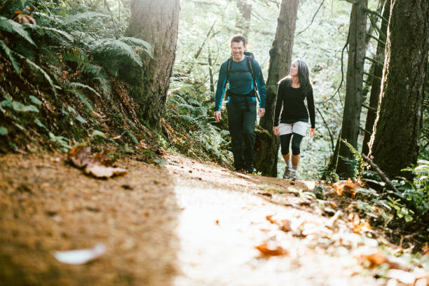 Fit Mature Couple on Mountain Hike