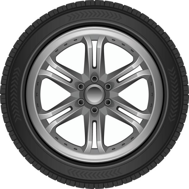 자동차 바퀴 - tire rim stock illustrations