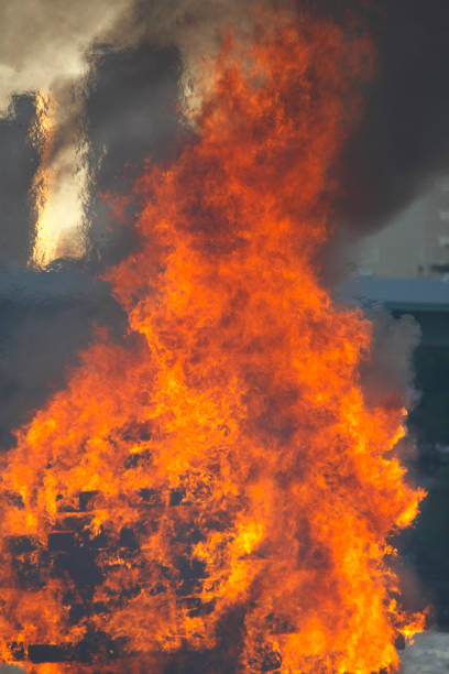 istock Tenjin Festival, bonfires 673631762