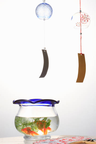 istock Wind chimes and fishbowl and fan 673631816