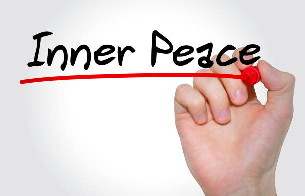 istock Hand writing inscription Inner Peace with marker, concept 673637208