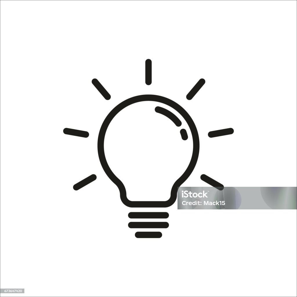 Light Bulb icon Icon Symbol stock vector