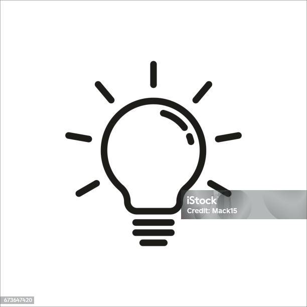 Light Bulb Icon Stock Illustration - Download Image Now - Icon Symbol, Light Bulb, Electric Lamp