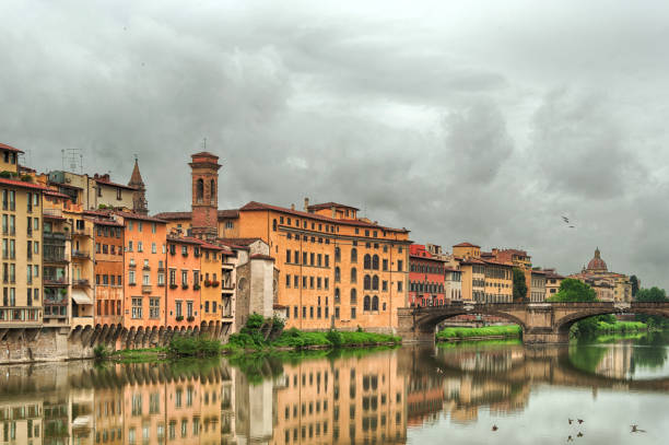 Ponte Vecchio and Buildings along Arno River
