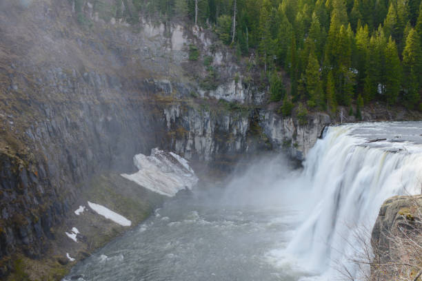 istock Spring at Upper Mesa Falls Idaho USA 673677740