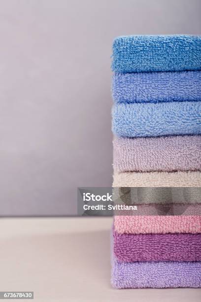 Stack Of Bath Towels Stock Photo - Download Image Now - Towel, Clean,  Folded - iStock