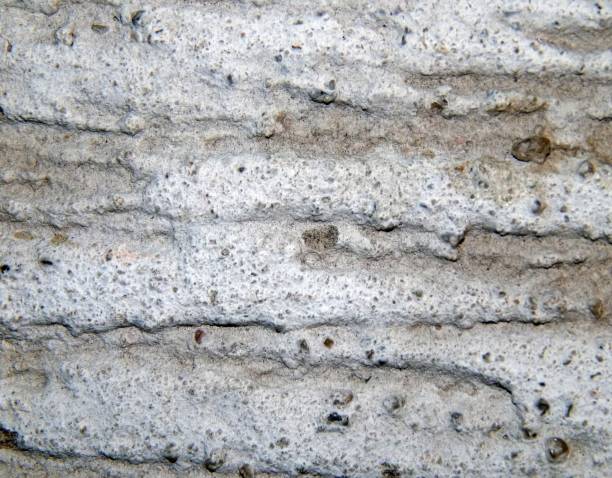 istock Texture of a surface of granular architectural putty close-up 673688234