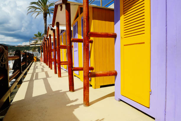 istock colorful cabins  by the sea 673690906