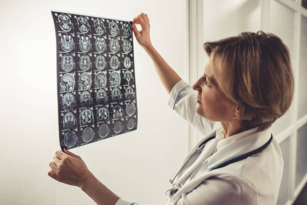 istock Beautiful mature doctor 673691400