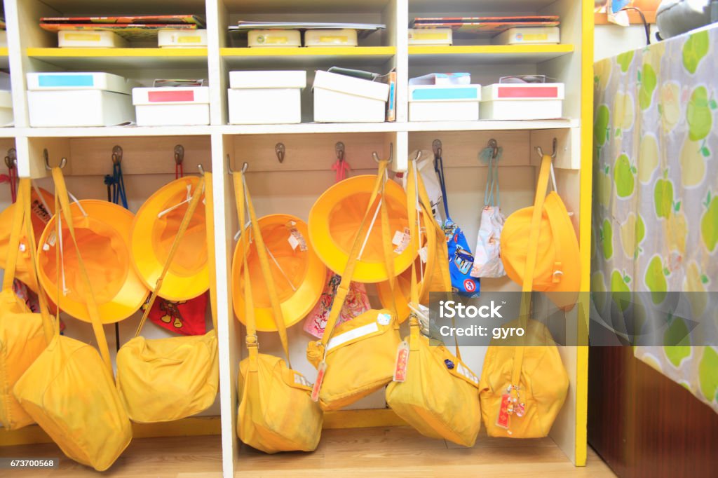 Yellow Hat Preschool Building Stock Photo