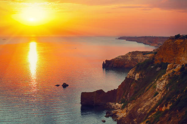 istock Dramatic sunset at cape Fiolent 673719460