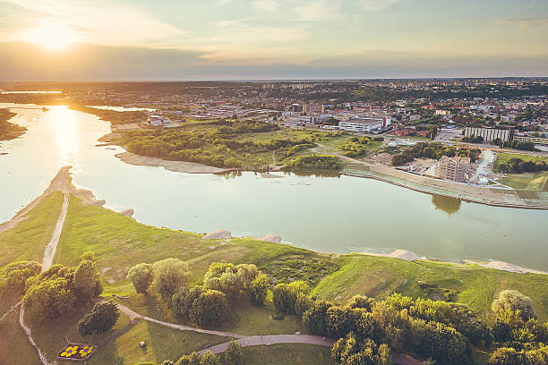 istock High Angle View Of Nevezis And Cityscape During Sunset 673720369