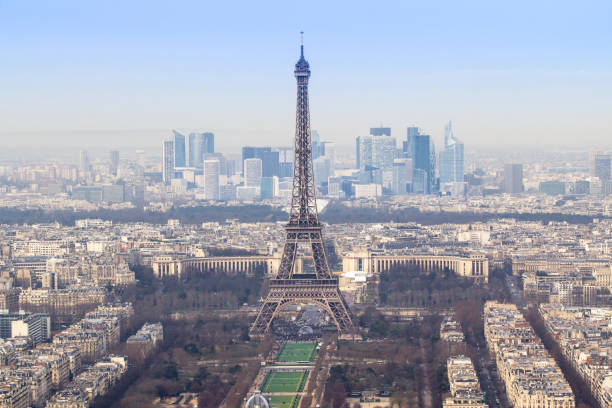 istock Eiffel Tower and Paris cityscape 673729600