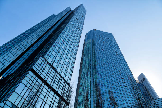 istock Futuristic Glass Office Buildings, Frankfurt, Germany 673735298
