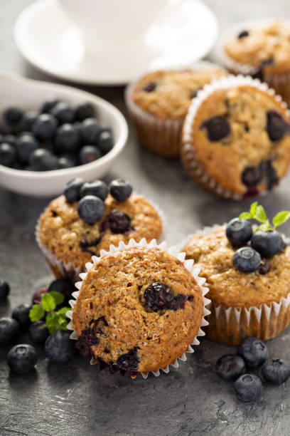istock Vegan banana blueberry muffins 673735504
