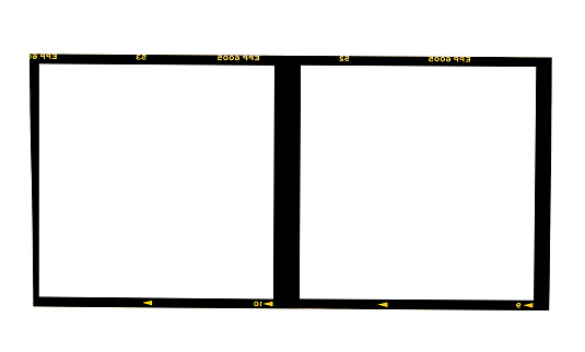 film borders, Blank medium format (6x6) color film frame