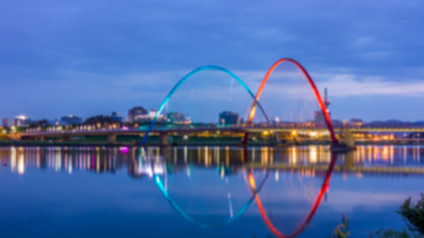 istock Daejeon Expo bridge at night, South Korea, blur 673765932