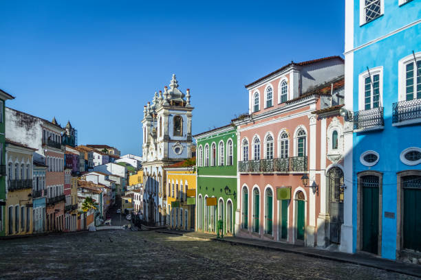 pelourinho - salvador, bahia, brasilien - colonial style fotos stock-fotos und bilder
