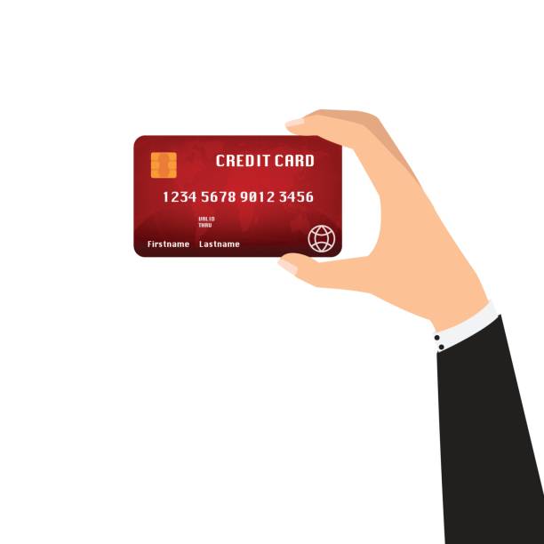 istock businessman hand with credit card on white background. Vector illustration business concept design. 673780748