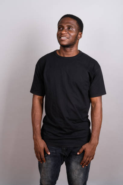 istock Studio shot of young African man against gray background 673787852