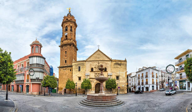 istock Panorama of San Sebastian square  in Antequera 673794358