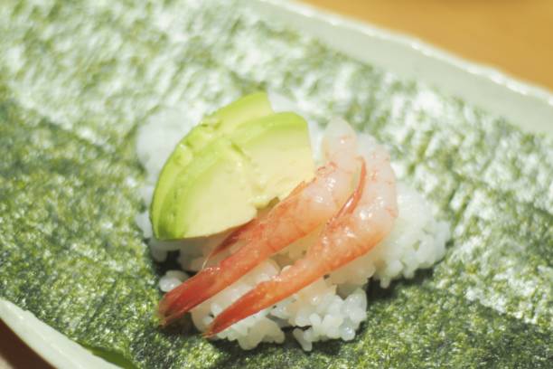 istock Hand-rolled sushi，Japanese food 673795340