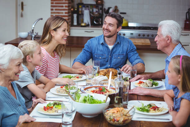 istock Happy multi generation family with grandparents 673798208