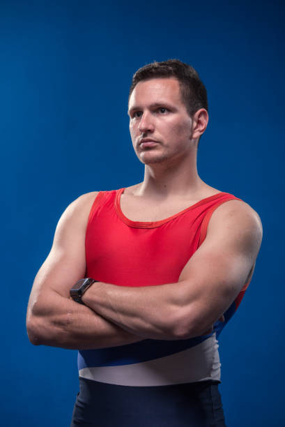 istock man upper body, portrait muscular strong 673811758