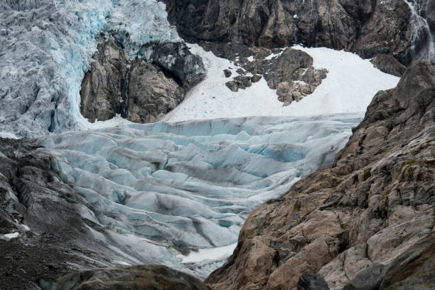 istock Blue ice glacier front. Buer glacier, Norway. 673819754