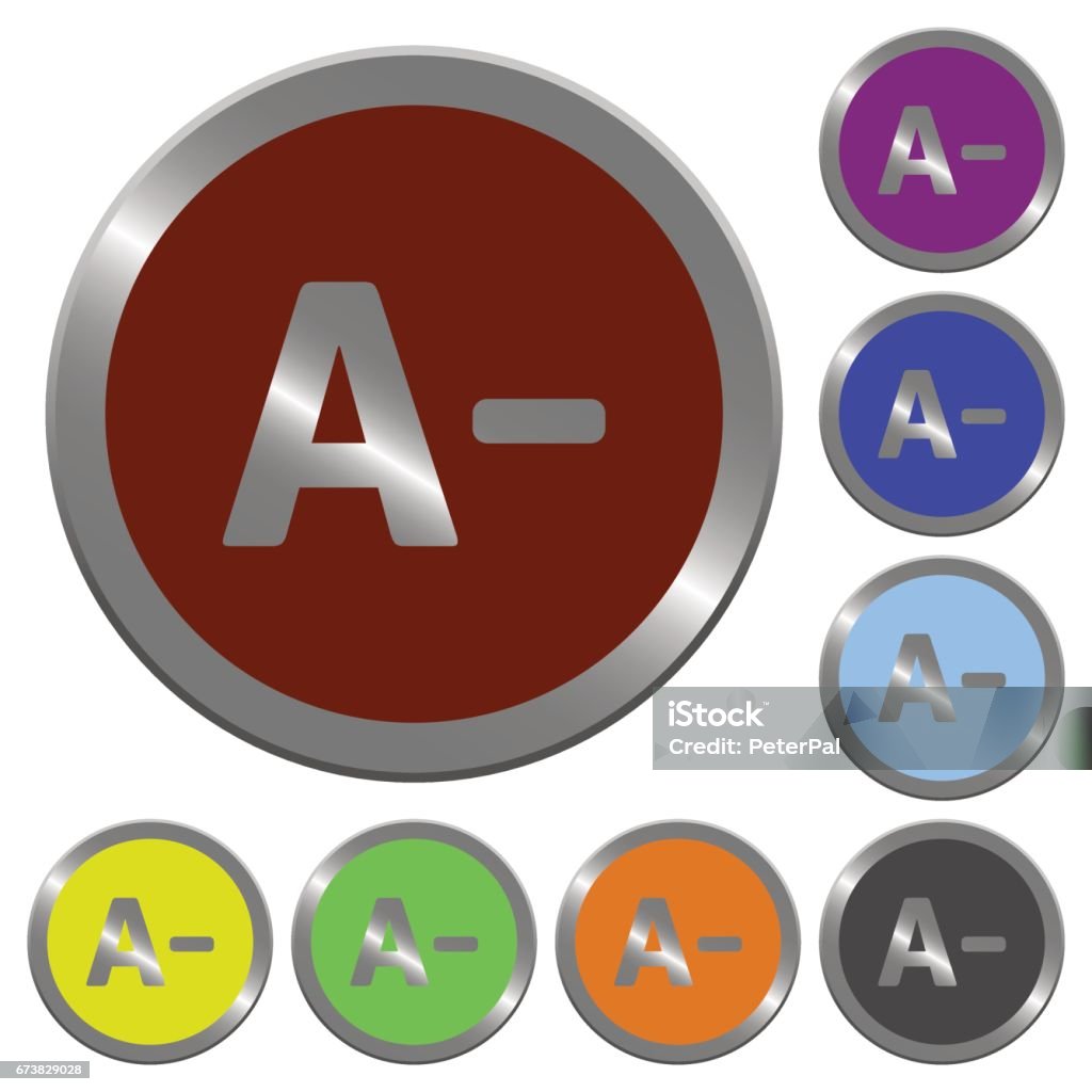 Sample Ofdecrease Font Size Icon Color Decrease Font Size Buttons Stock Illustration - Download Image ...