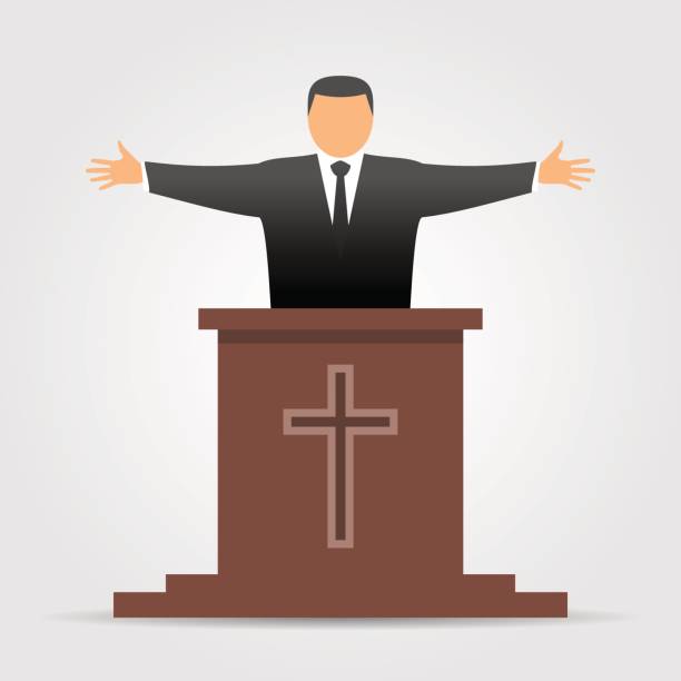 Preacher icon Preacher icon. Vector illustration clergy stock illustrations