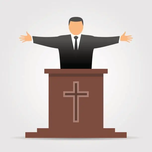 Vector illustration of Preacher icon