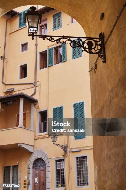 Old Street In Pistoia Tuscany Stock Photo - Download Image Now - Alley, Ancient, Arch - Architectural Feature