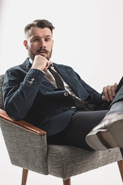 istock Portrait of stylish handsome young man 673841484