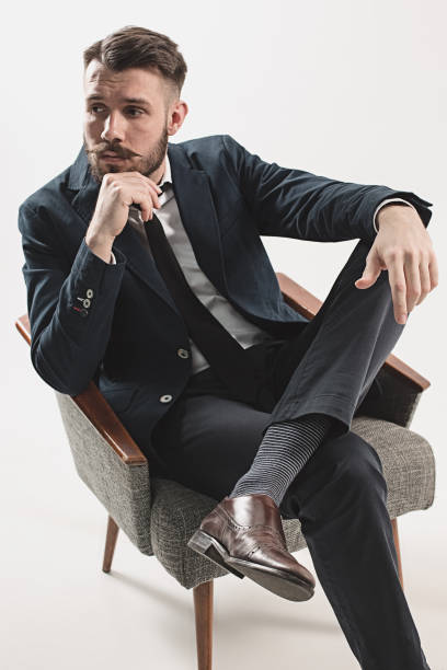 istock Portrait of stylish handsome young man 673844422