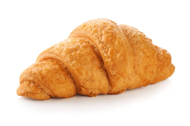 istock Croissant isolated on white background 673845102