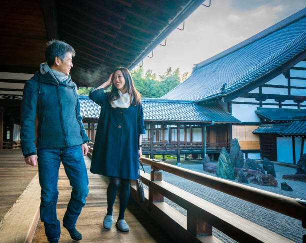 istock Couple at Tofuku-ji Temple 673851428