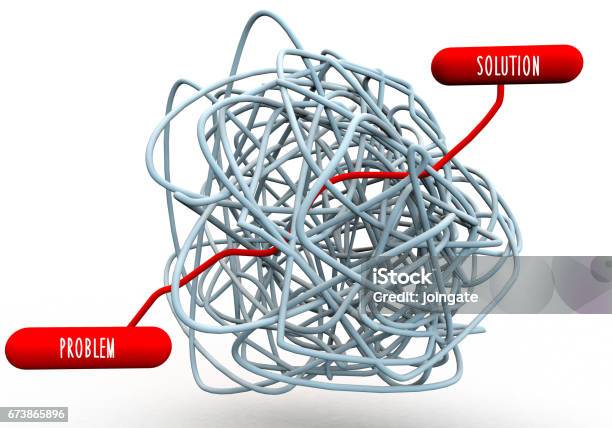 Problem Phoo Problem And Solution Concept Stock Photo - Download Image Now ...
